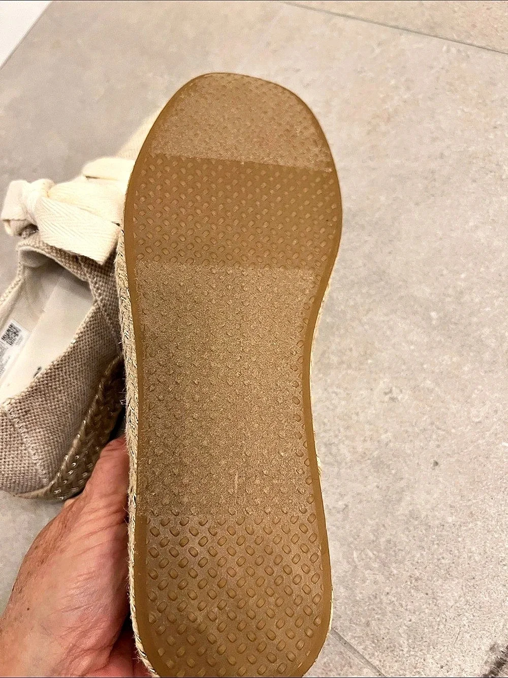 TOMS Women's Espadrille Sneakers Beige US 7